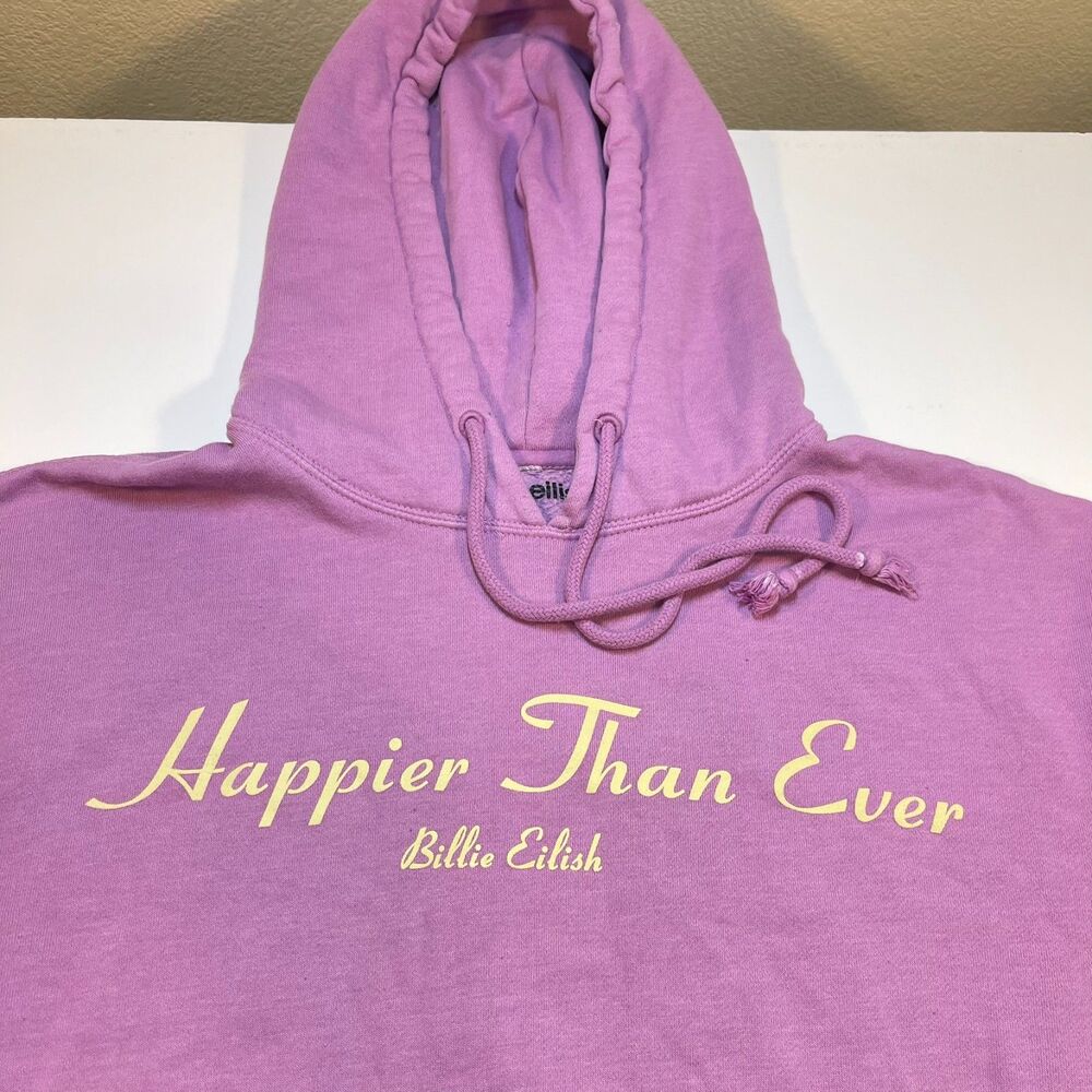 BILLIE EILISH Happier Than Ever Official Concert Tour Hoodie Sweatshirt Adult S